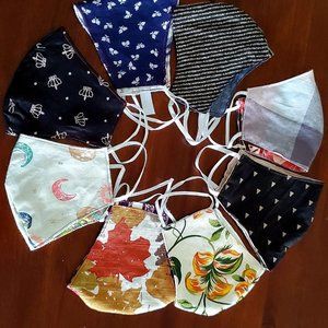Reusable face masks, Reversible, 100% cotton